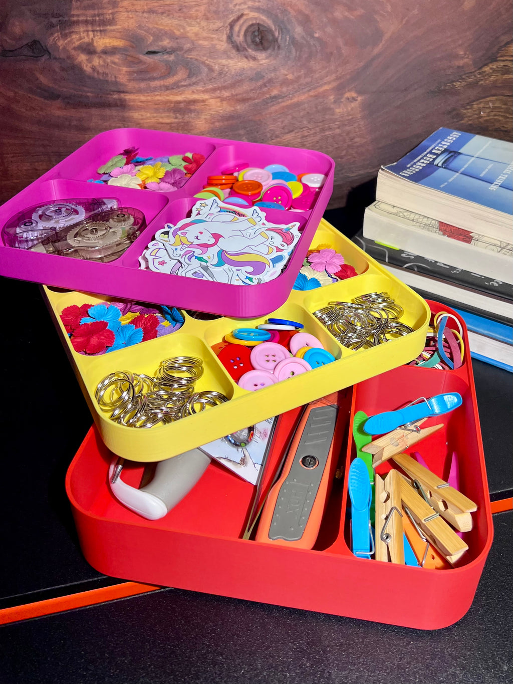 stackable sorting & organizational trays