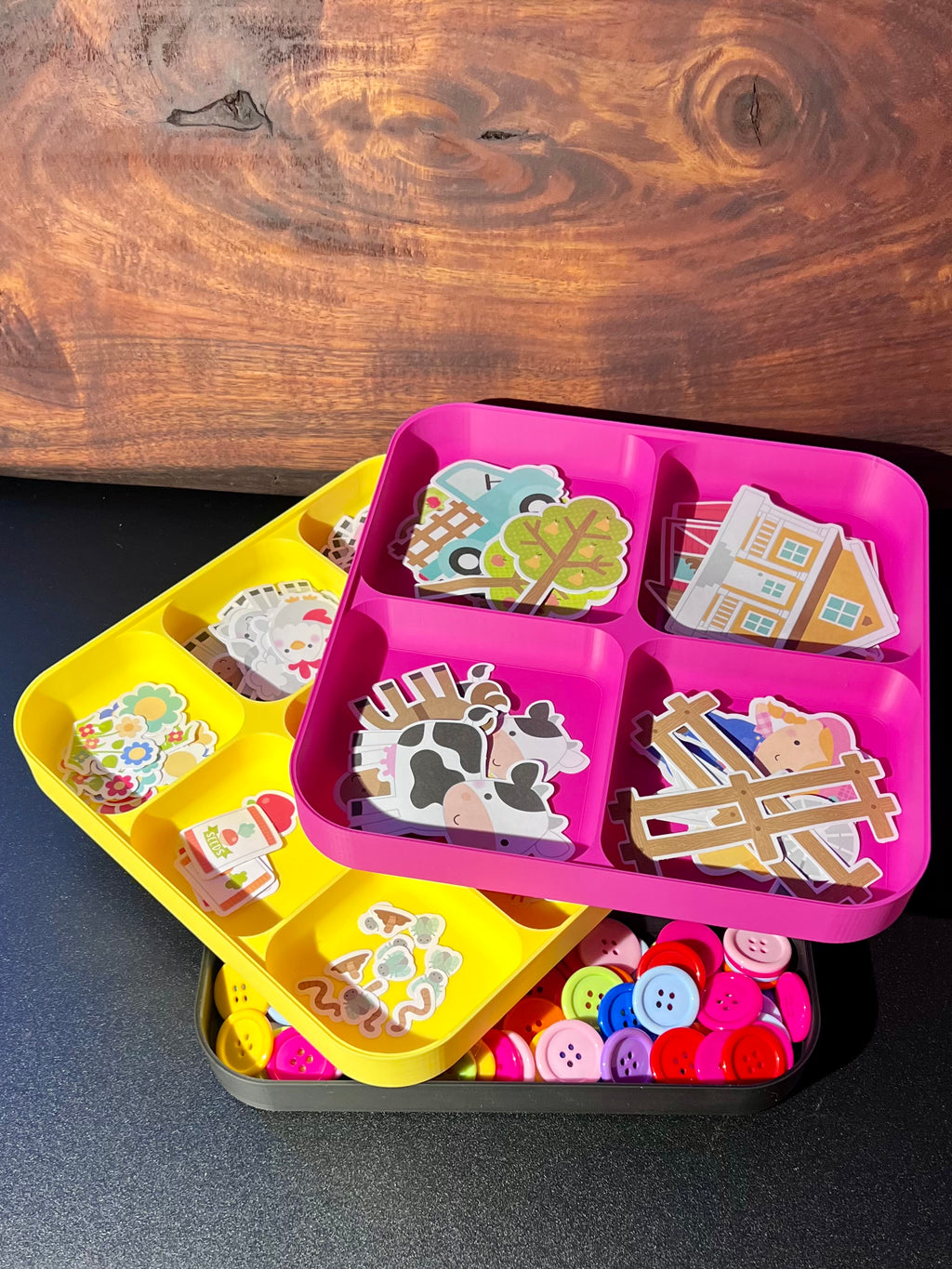 stackable sorting & organizational trays